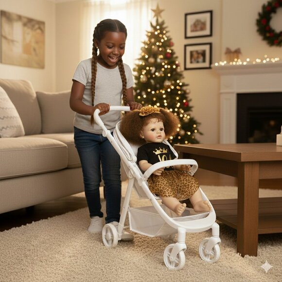 55 cm Babylistic Soft Silicone Vinyl Reborn Doll with rooted hair, eyes, nails - Picture 5 of 10